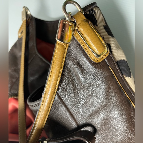 Coach Phoebe Signature Animal Print Textile & Leather...